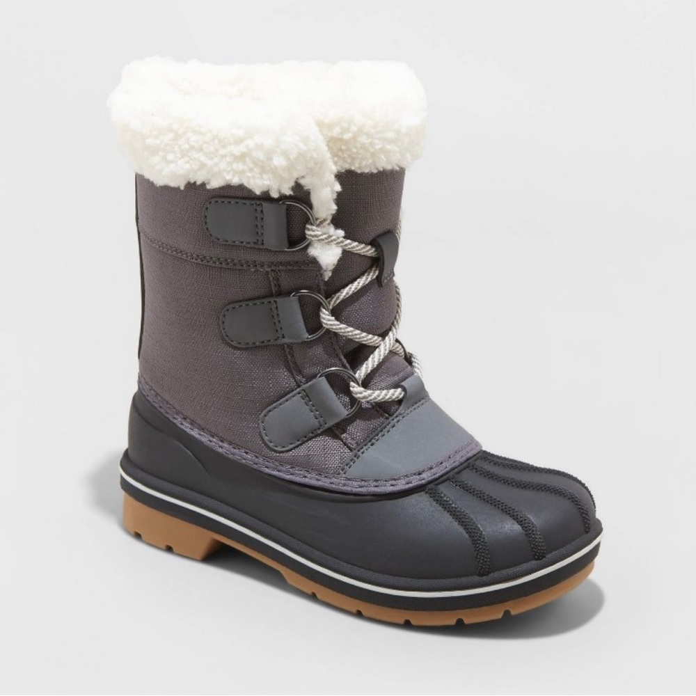 New Kids Winter Boots Cat & Jack Gray Size 5